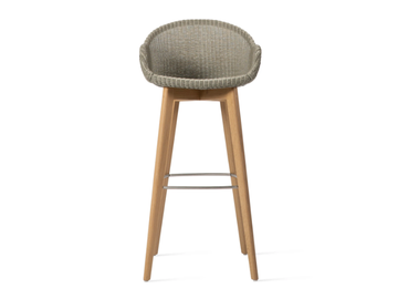 AVRIL - High Lloyd loom stool with armrests by Vincent Sheppard - view 3